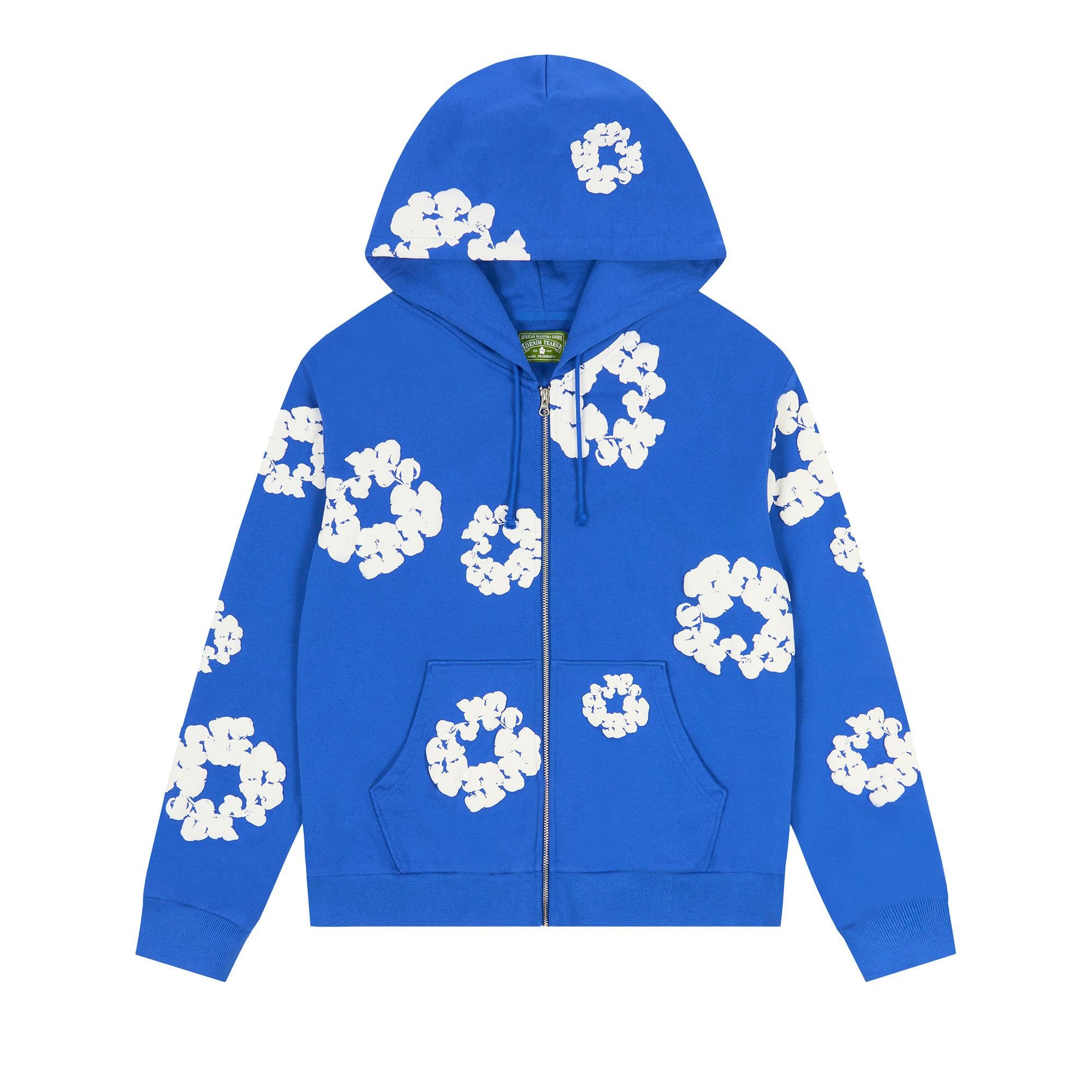 Buy Denim Tears Cotton Wreath Zip Hoodie 'Blue' - SS25TZH11412039