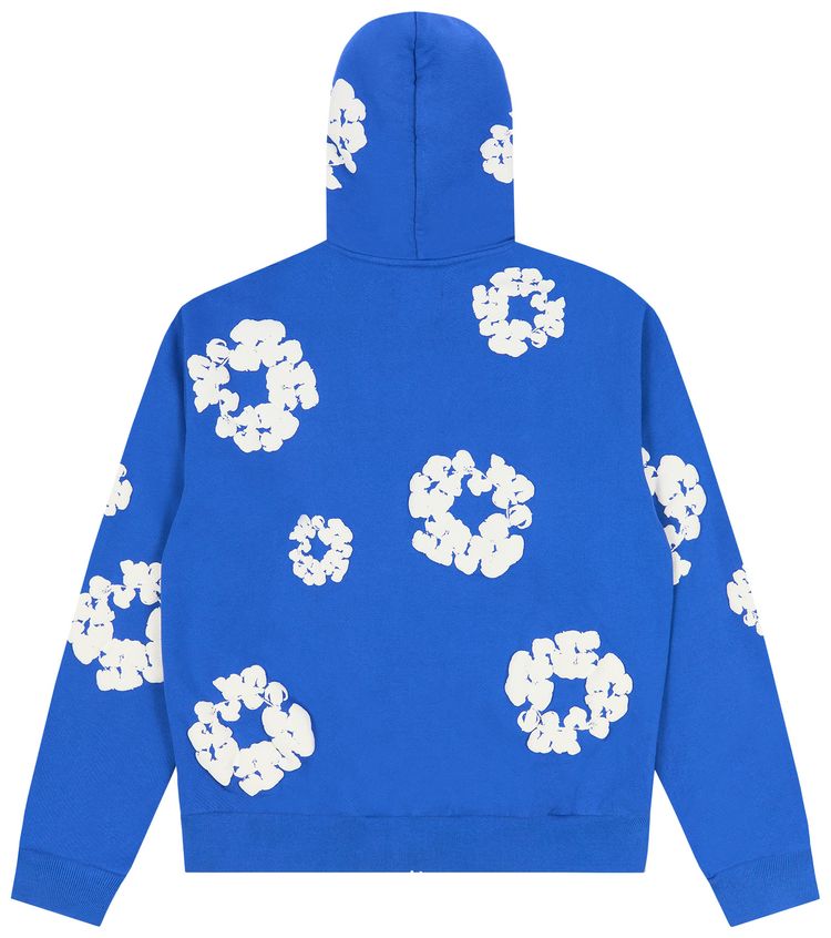 Denim Tears Cotton Wreath Zip Hoodie Blue