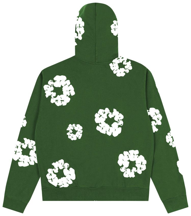 Denim Tears Cotton Wreath Zip Hoodie Green