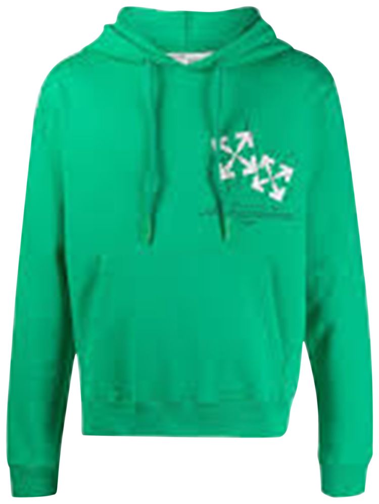 Off White Fence Arrows Hoodie Mint