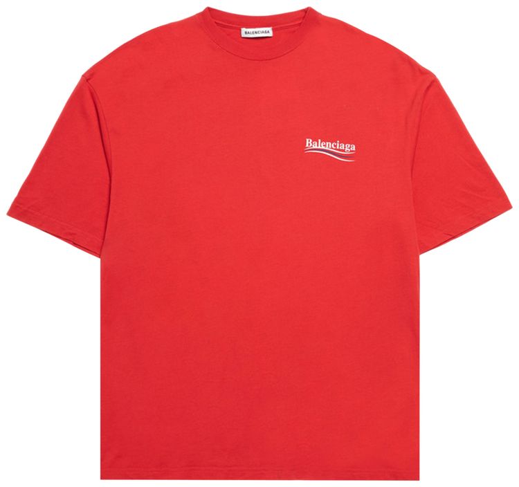 Balenciaga Political Campaign T Shirt Red