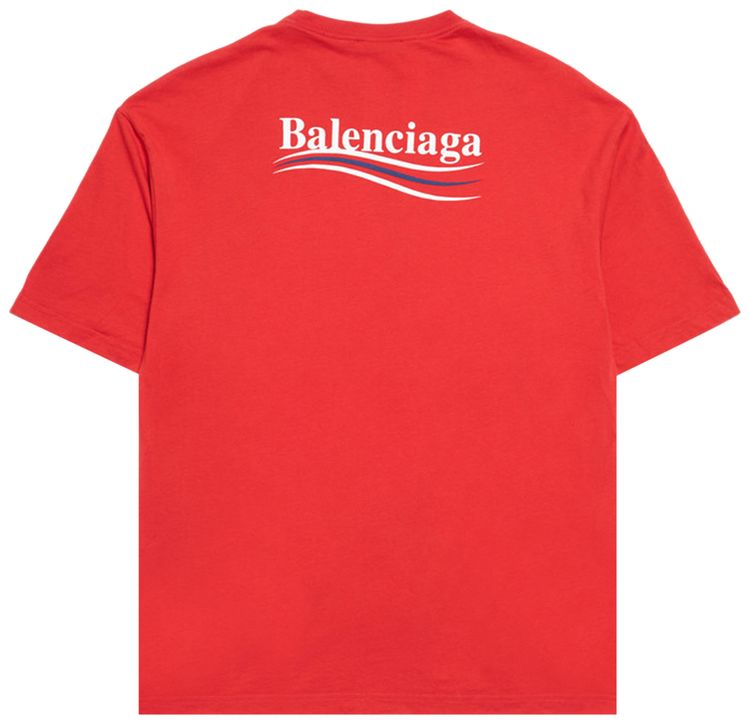 Balenciaga Political Campaign T Shirt Red