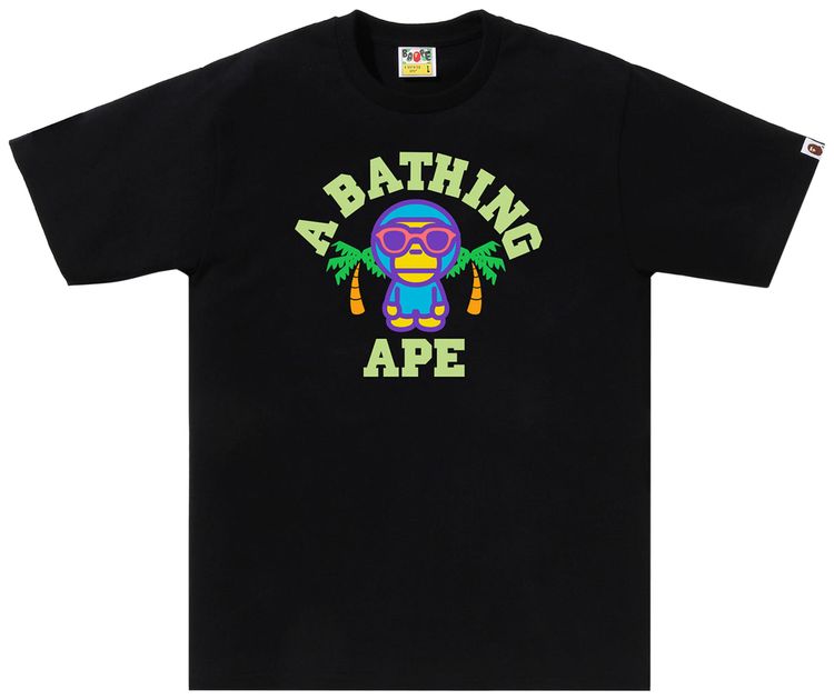 BAPE Colors Milo College Summer Tee Black