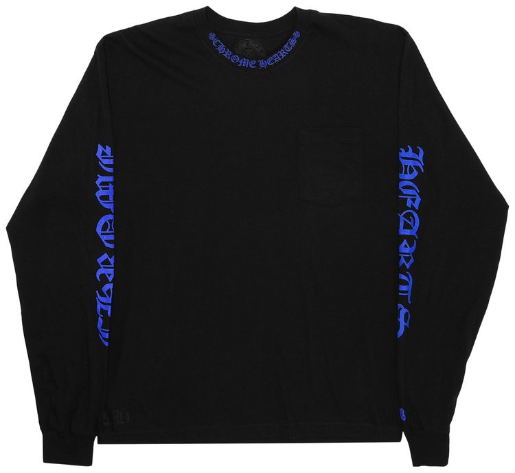 Chrome Hearts Neck Logo Long Sleeve T Shirt Black