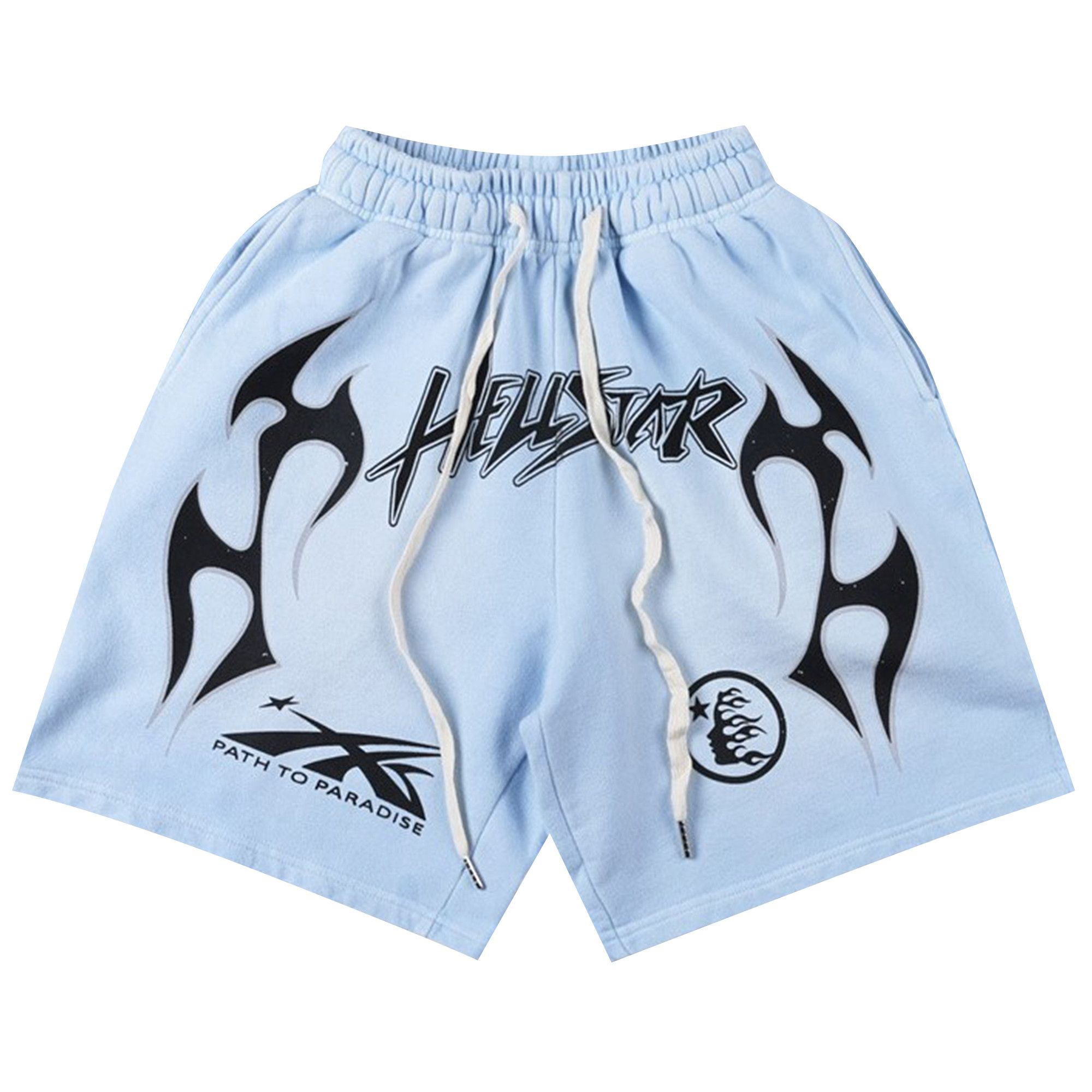 Buy Hellstar Path to Paradise Shorts 'Light Blue' - 09357