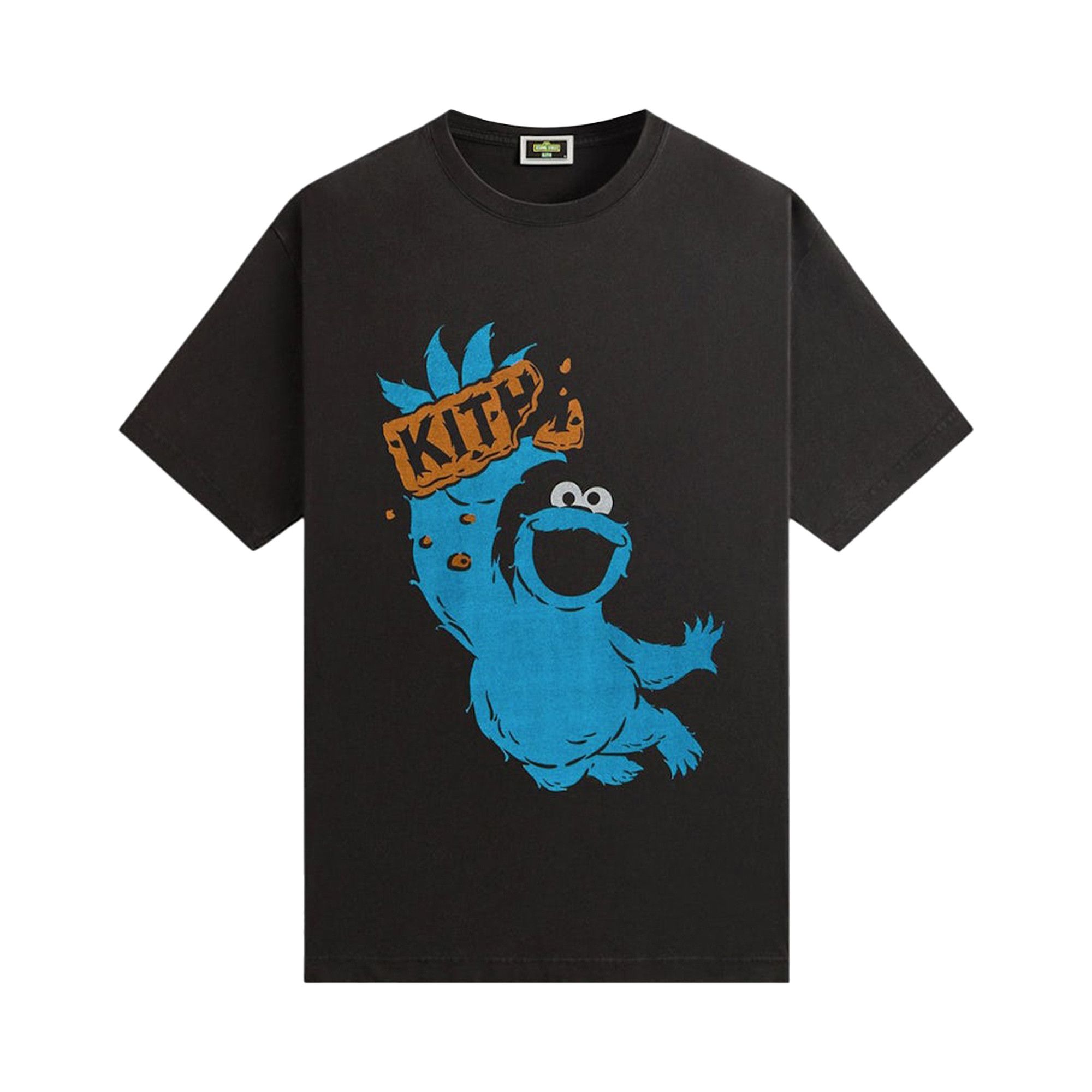 Buy Kith x Sesame Street Cookie Monster Vintage Tee 'Black