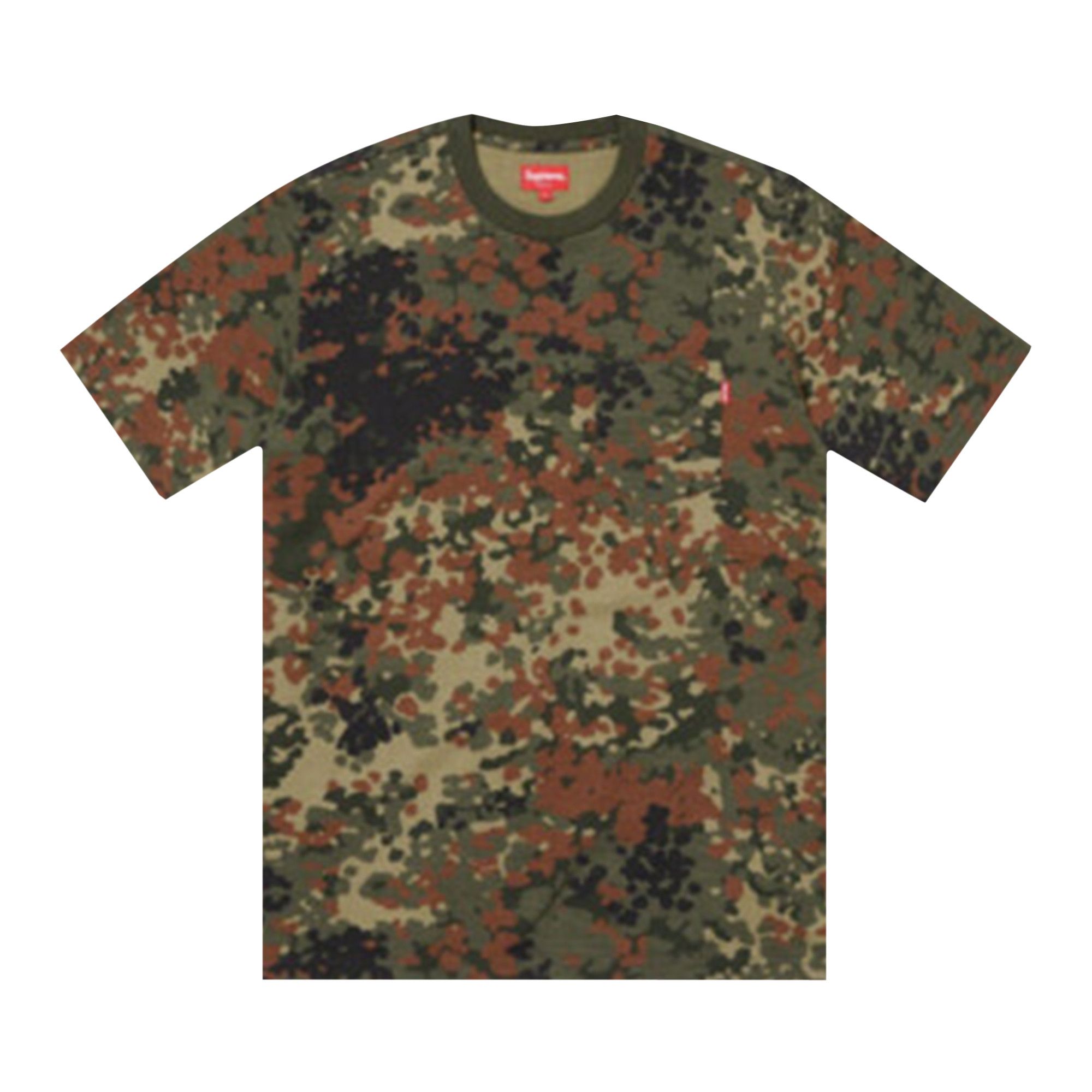 Buy Supreme Short Sleeve Pocket Tee 'Olive German Camo' - SS19KN27