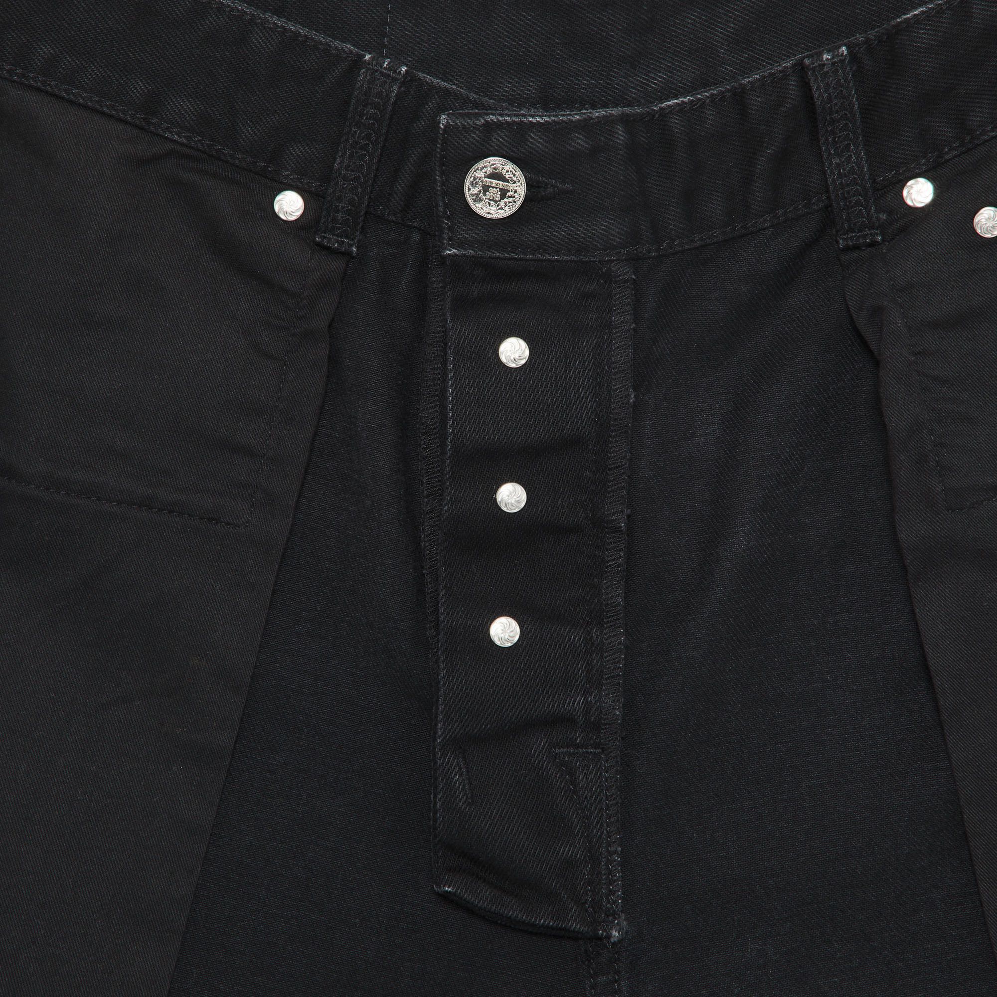 Buy Vetements Destroyed Inside-Out Baggy Jeans 'Black