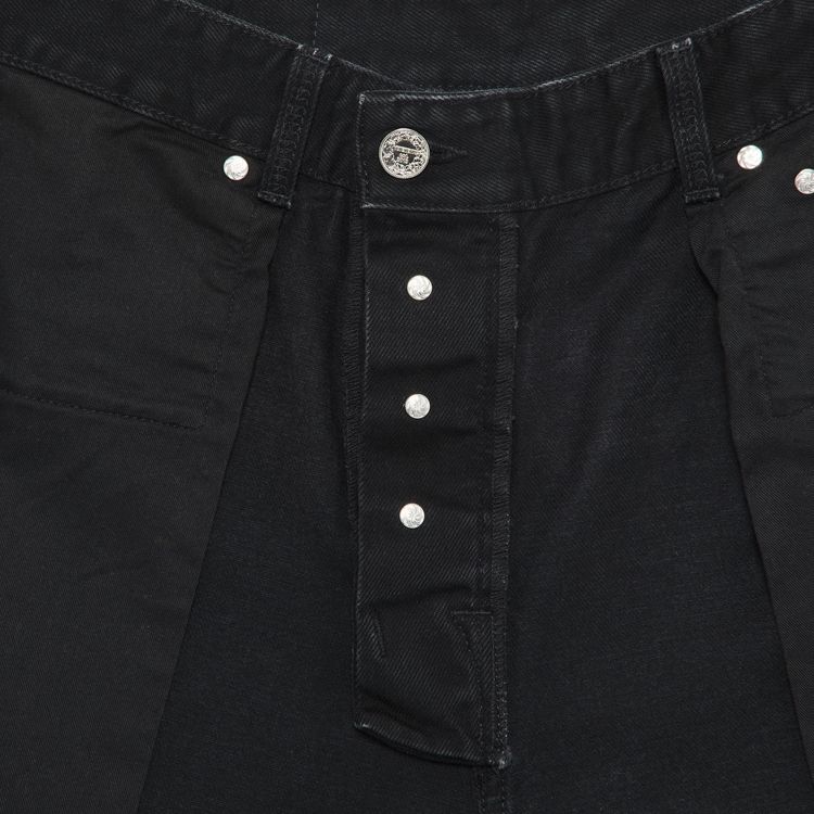 Vetements Destroyed Inside Out Baggy Jeans Black