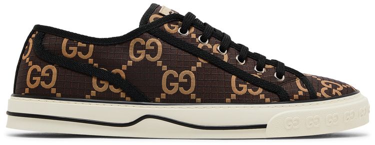 Gucci Tennis 1977 Low GG Monogram   Ebony Beige