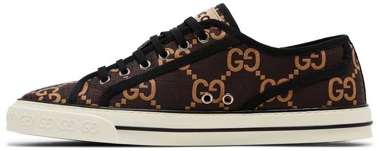 Gucci Tennis 1977 Low GG Monogram   Ebony Beige