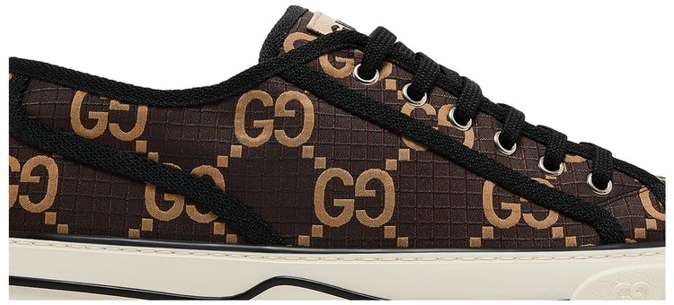 Gucci Tennis 1977 Low GG Monogram   Ebony Beige
