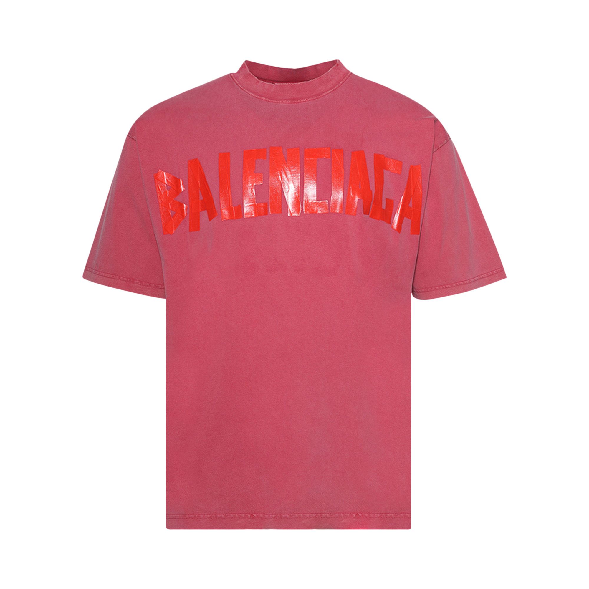 Buy Balenciaga Tape Type T-Shirt 'Raspberry' - 764235 TSVK1
