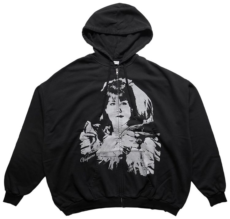 VAQUERA Bride Giant Zip Up Hoodie Black