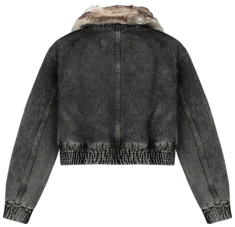 VAQUERA Denim Bomber Jacket Black