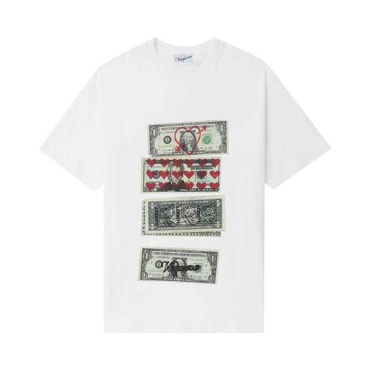 VAQUERA Scattered Dollars T Shirt White
