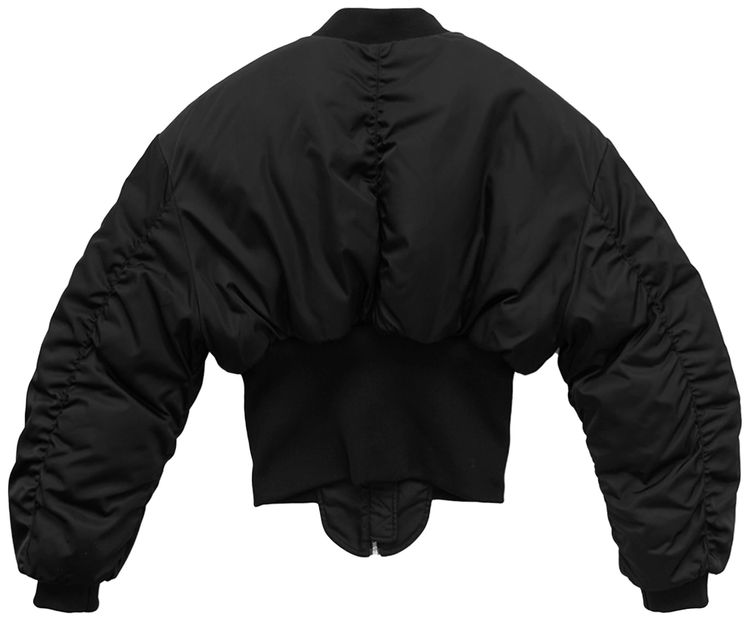 Dilara Findikoglu Corseted Regeneration Bomber Jacket Black