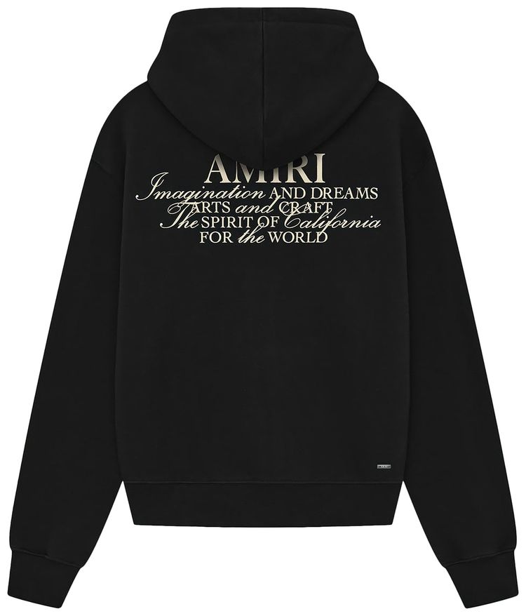 Amiri Spirit Zip Hoodie Black
