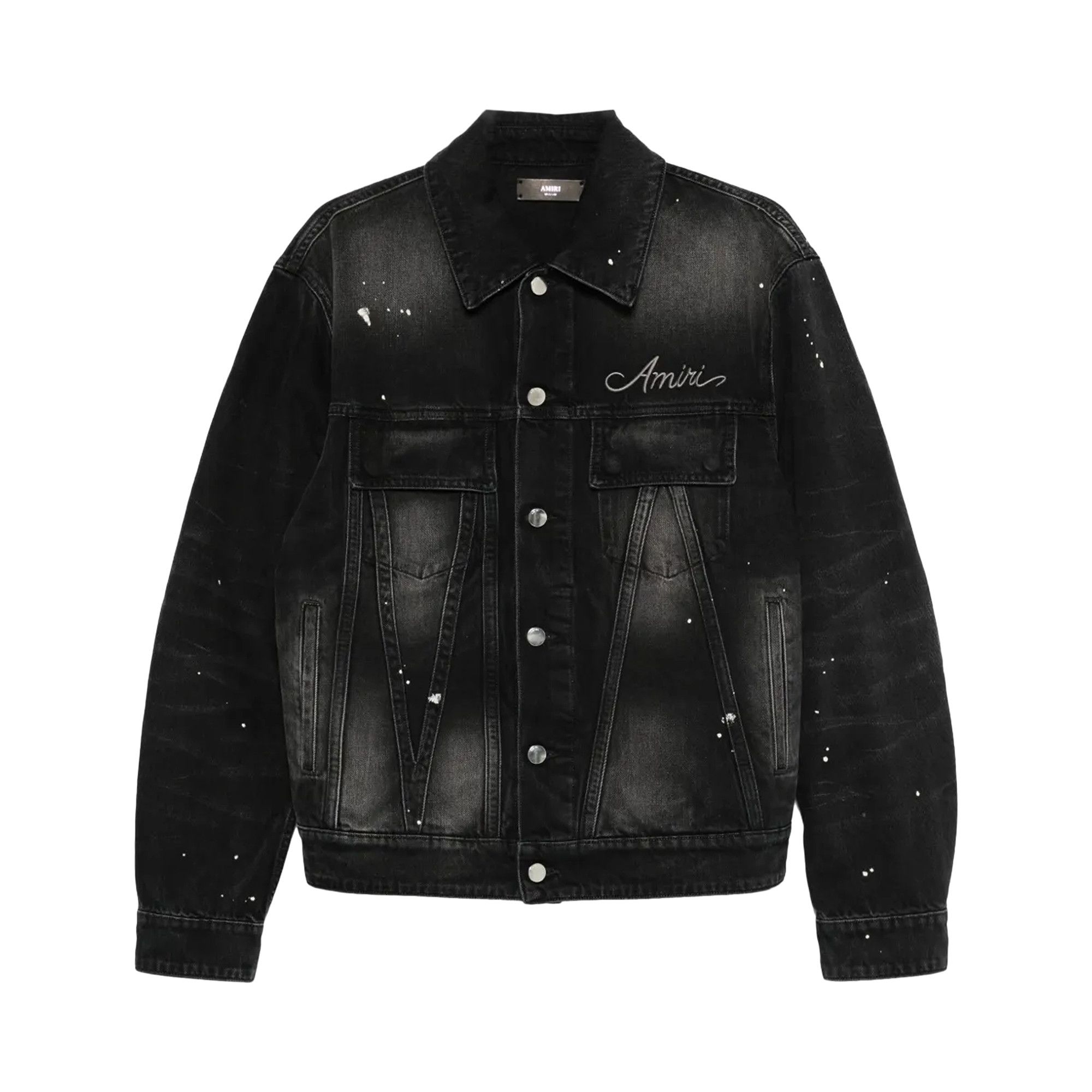 Buy Amiri Bleach Bandana Denim Jacket 'Faded Black
