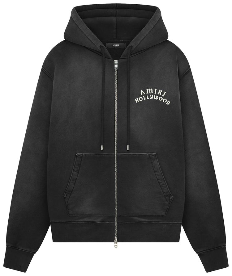 Amiri Hollywood Zip Hoodie Black