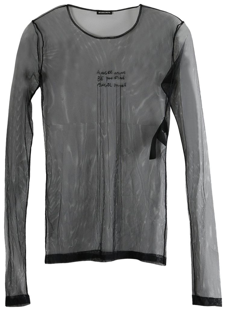 Ann Demeulemeester Fiene Angel Divine Long Sleeve T Shirt Black