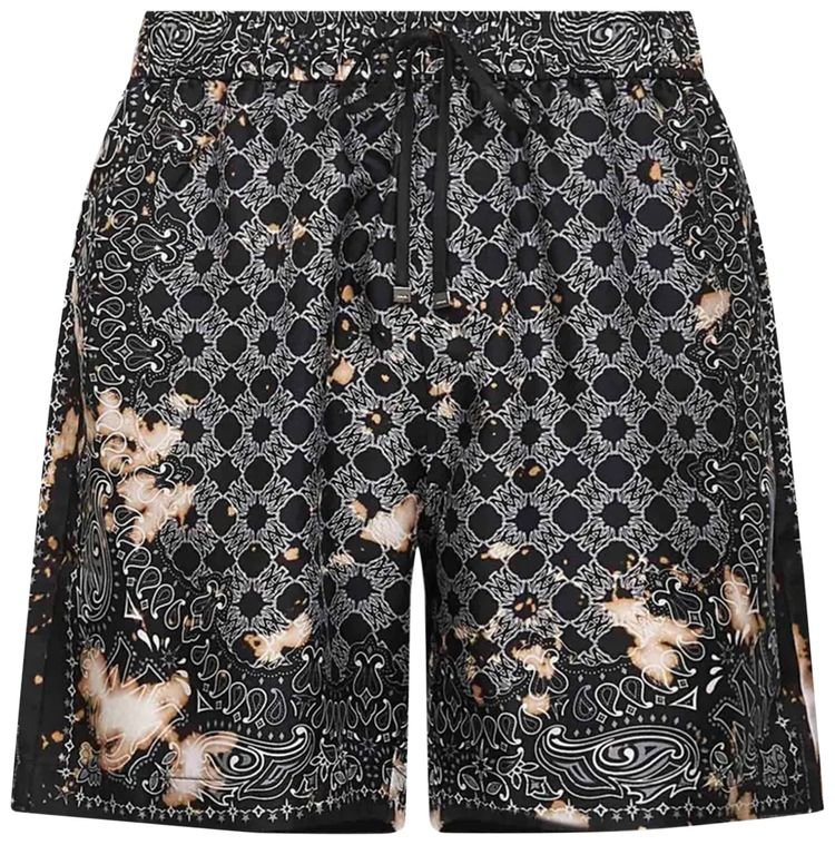 Amiri Bleach Bandana Short Black