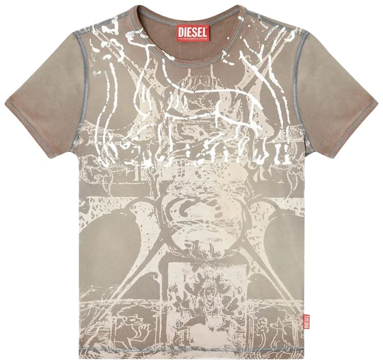 Diesel T Uncuties Long R6 T Shirt Brown