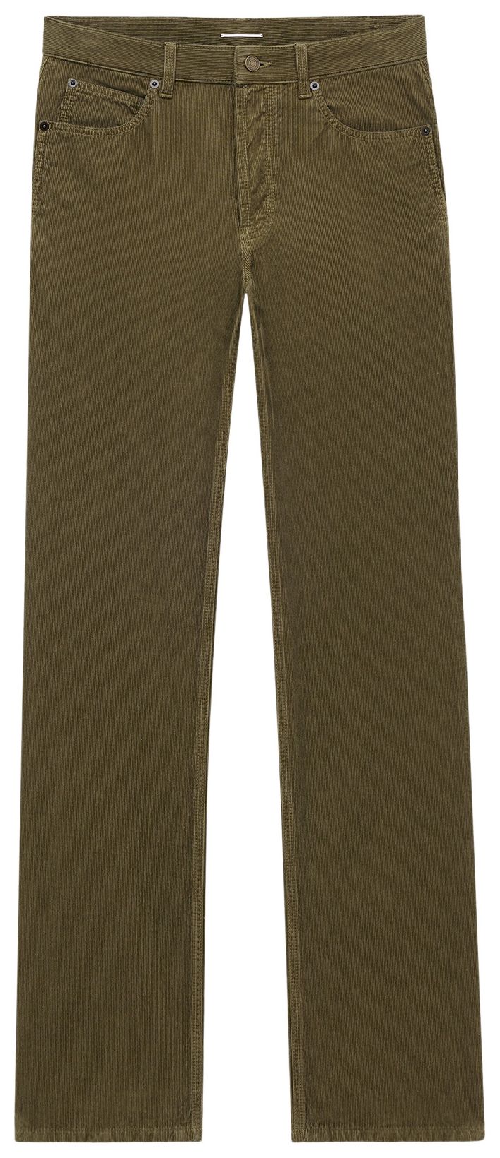 Saint Laurent Distressed Denim Jeans Hunting Khaki