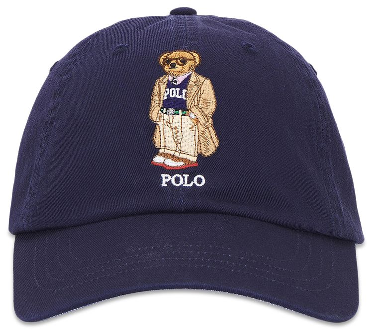 Polo Ralph Lauren Classic Twill Novelty Bear Sport Cap Newport Navy