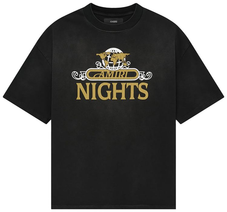 Amiri Nights Oversized Tee Black