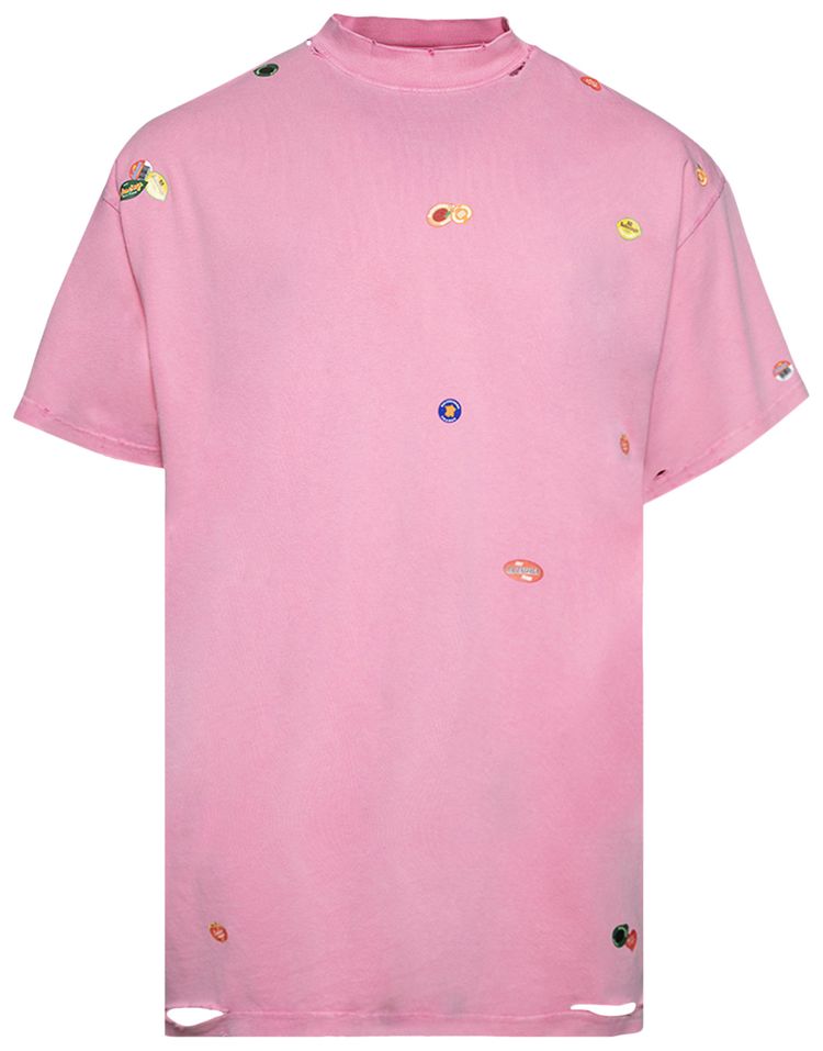 Balenciaga Oversized T Shirt Faded Dirty Pink