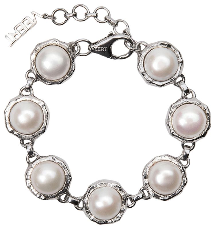 VEERT The Pearl Circle Bracelet White Gold