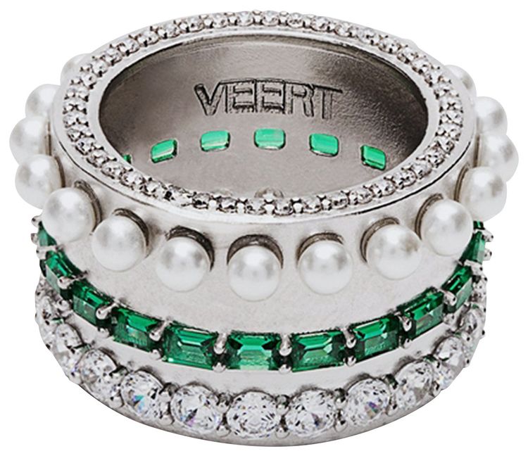 VEERT The Thick Layered Ring White Gold