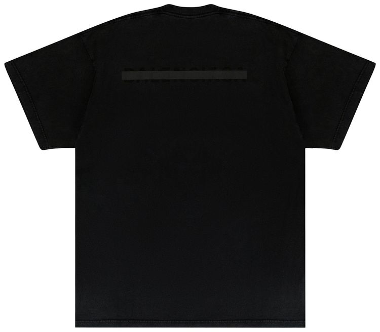 Balenciaga Crossed Out T Shirt Washed Black