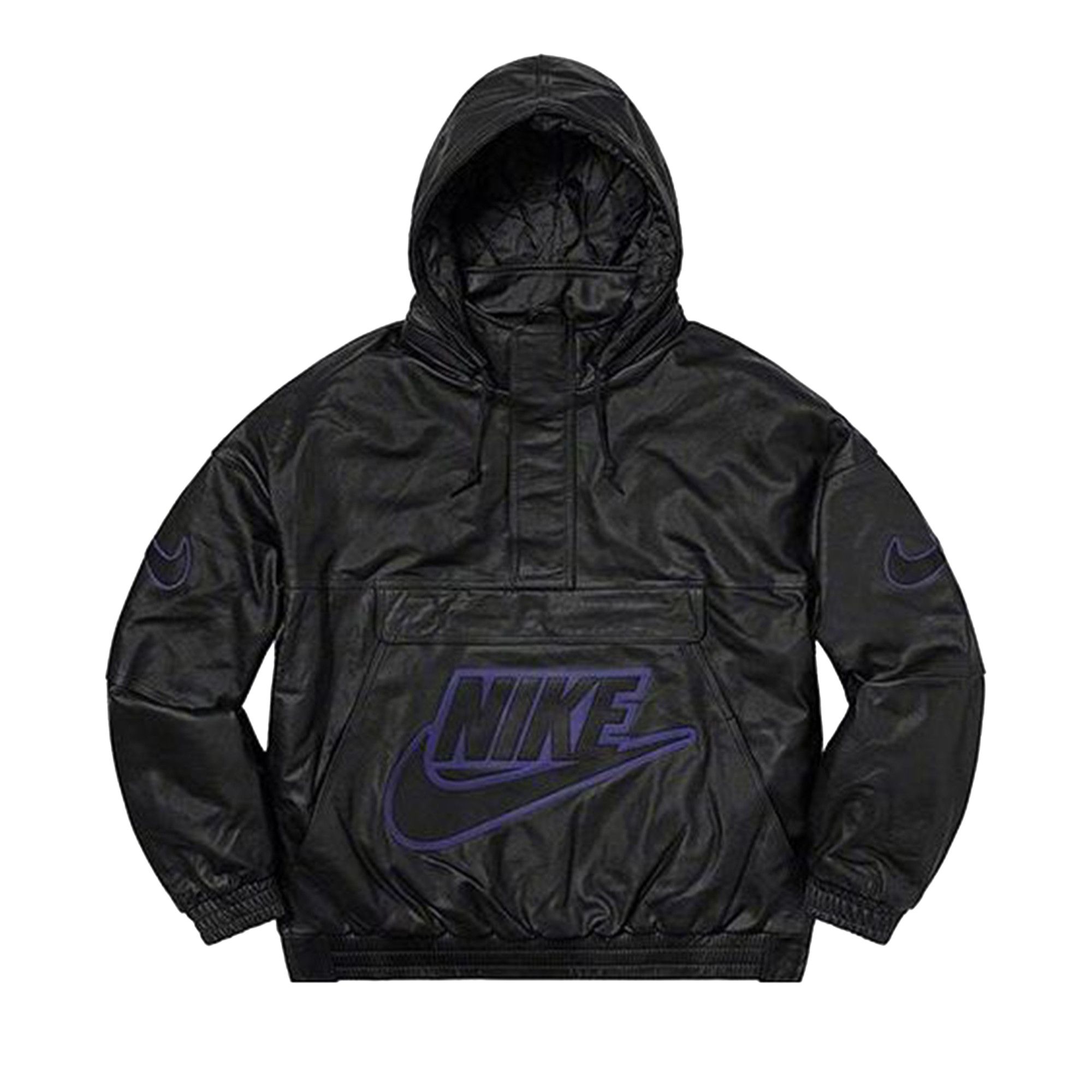 Buy Supreme x Nike Leather Anorak 'Black' - CK6218 010 | GOAT