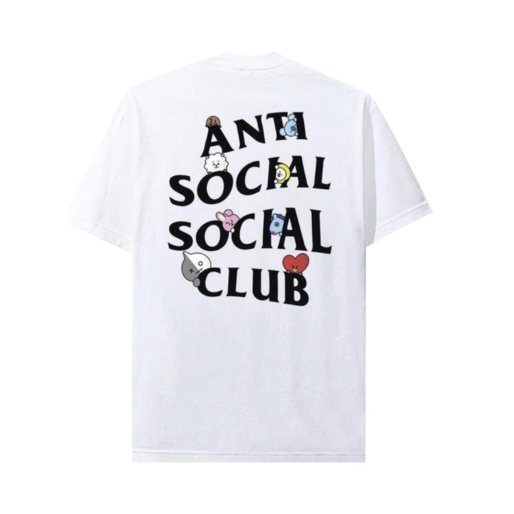 Anti Social Social Club x BT21 Club Peekaboo Tee White