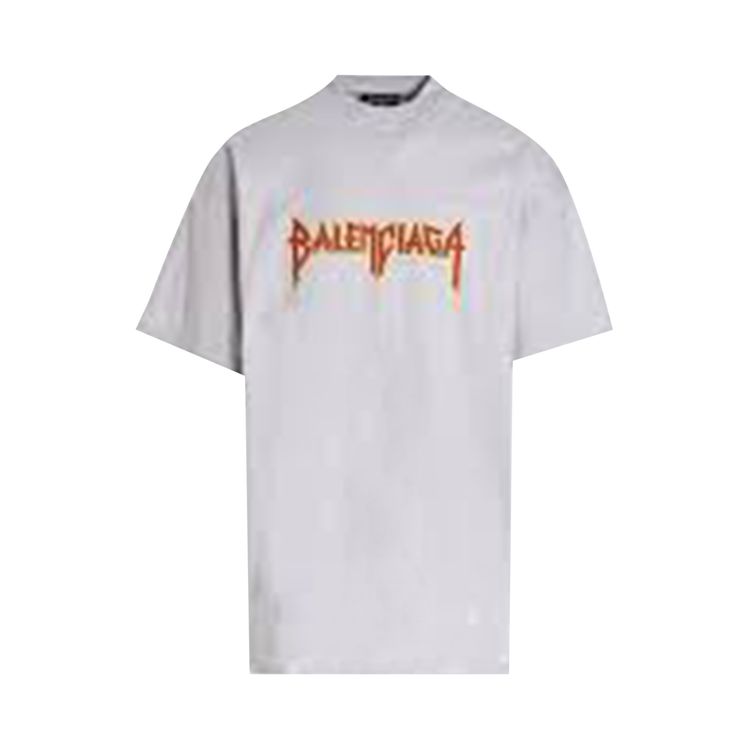 Balenciaga Metal Vintage Oversized T Shirt White