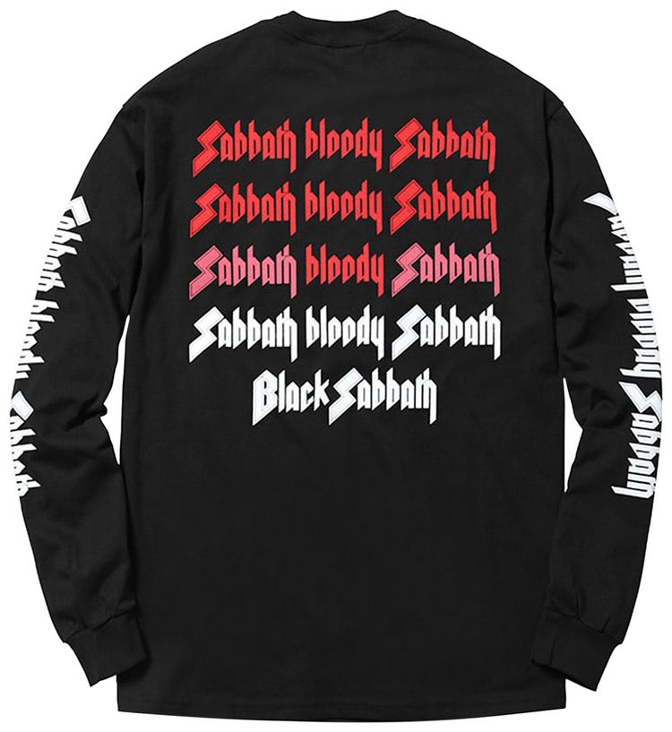 Supreme Black Sabbath Long Sleeve Tee Black