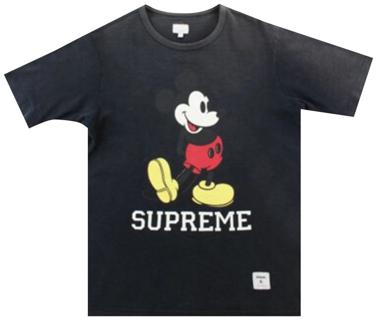 Supreme x Disney Mickey Tee Black