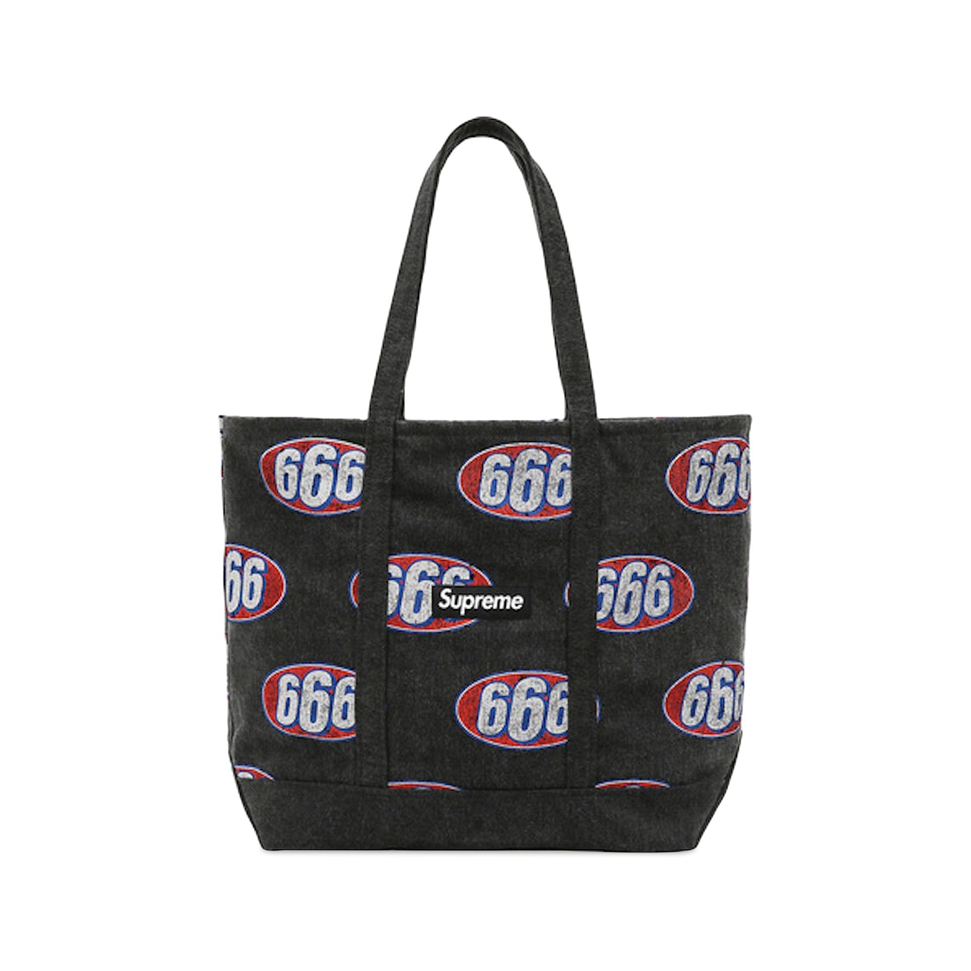 Buy Supreme 666 Denim Tote 'Black' - SS17B14 BLACK | GOAT