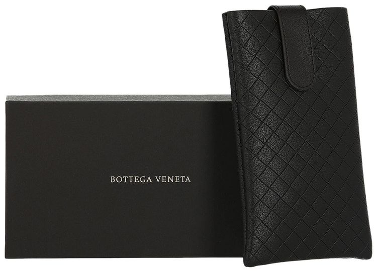 Bottega Veneta Half Frame Sunglasses BlackGrey