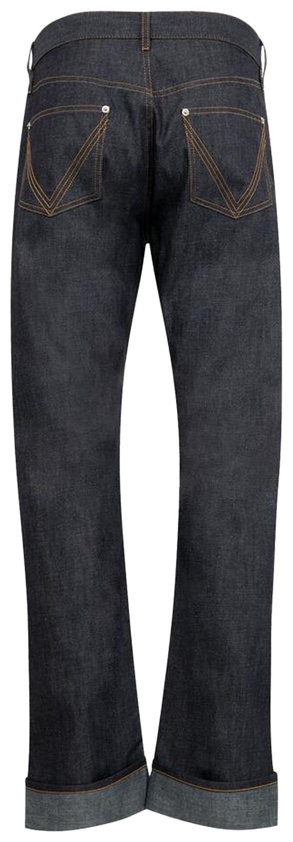 Bottega Veneta Turn Up Denim Trousers Indigo