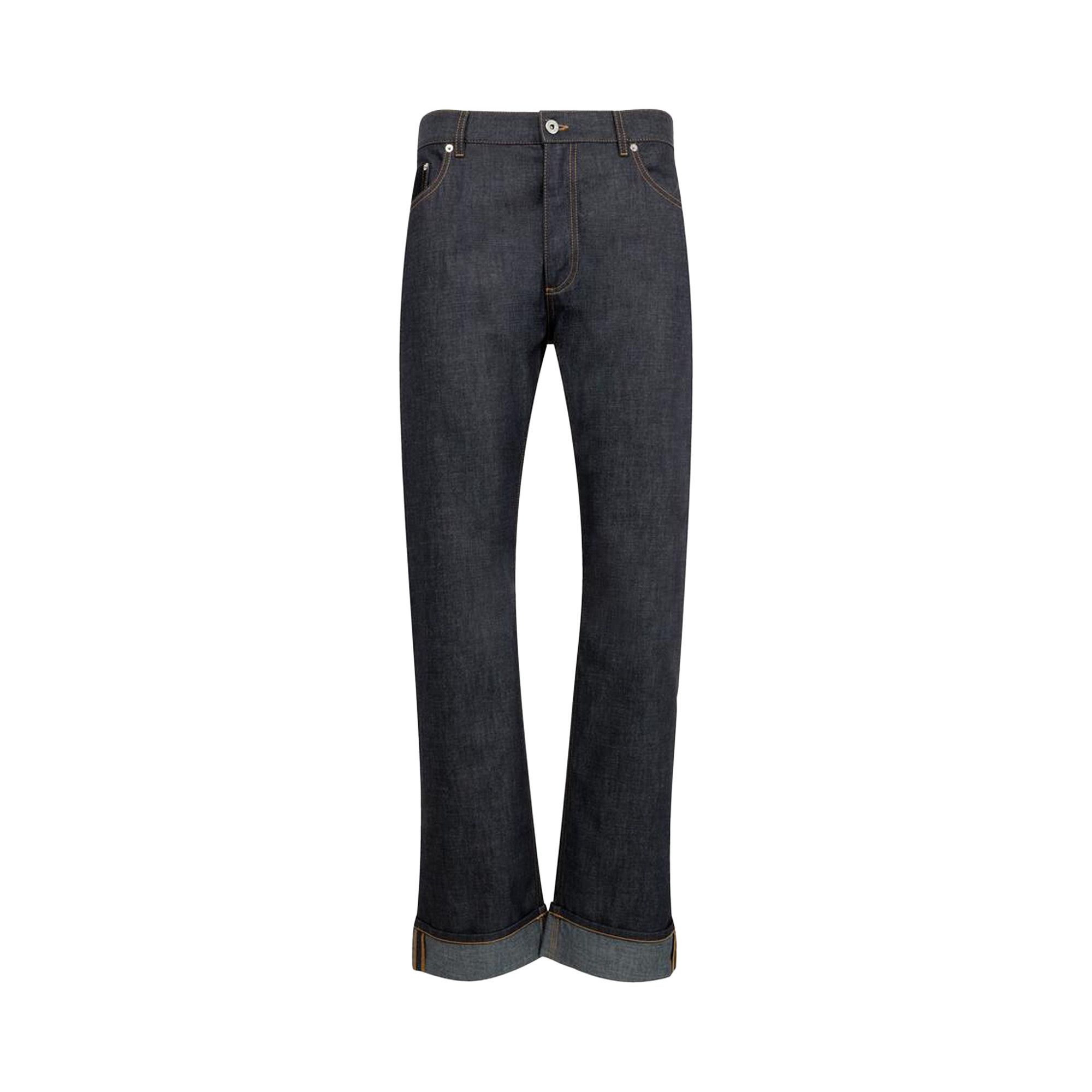 Buy Bottega Veneta Turn Up Denim Trousers 'Indigo' - 831605