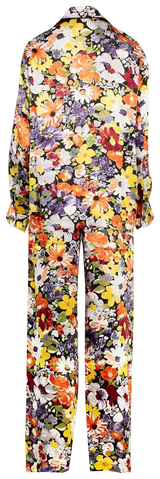 Bottega Veneta Shine Viscose Floral Pyjama Set Multicolor