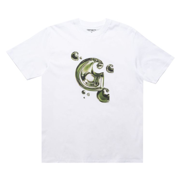 Carhartt WIP Short Sleeve Solar Chrome C Logo T Shirt White