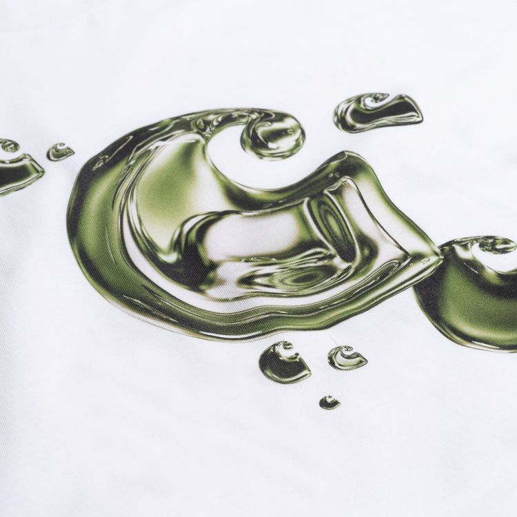 Carhartt WIP Short Sleeve Solar Chrome C Logo T Shirt White