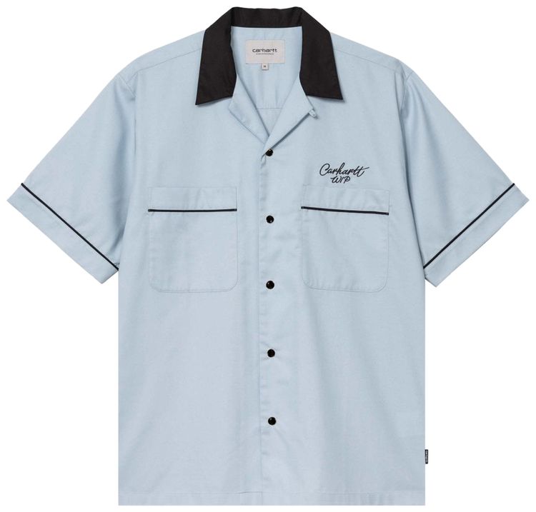 Carhartt WIP Short Sleeve Bowl Shirt Blue FogBlack