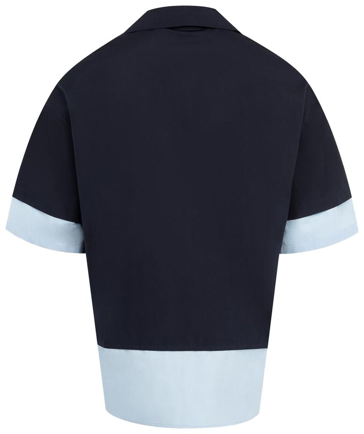 Loewe Short Sleeve Shirt Dark NavyLight Blue