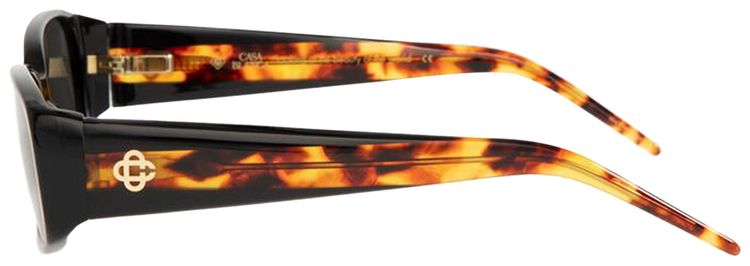 Casablanca Oval Stripe Sunglasses BlackTort