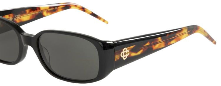 Casablanca Oval Stripe Sunglasses BlackTort